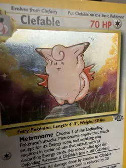 Clefable Holo 1/64 Jungle Set Pokemon Card WOTC 1999 Vintage MP - Image 3