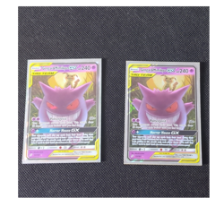 Gengar & Mimikyu GX TAG TEAM Holo SM Unbroken Bonds Pokemon TCG Card Lot x2 - Image 1