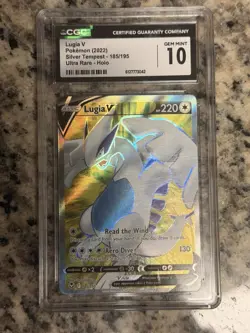 CGC 10 Pokemon English Lugia V 185/195 2022 Silver Tempest - Image 1