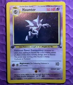 The Pokemon Company Haunter 6/62 Fossil 1st Edition Holo Rare EN 1999 - Image 1