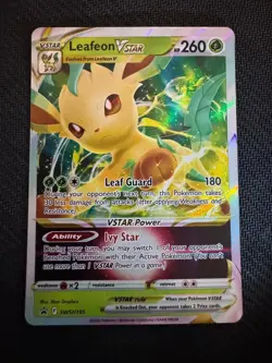 Leafeon VSTAR SWSH195 Holo Promo Sword & Shield Promo Pokemon Holo Near Mint - Image 1
