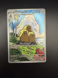 Pokemon TCG Alolan Dugtrio 208/191 SV08 Surging Sparks Illustration Rare Holo - Image 1
