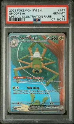 PSA10 2023 POKEMON SVI EN 243/ 198 Spidops EX SPECIAL ILLUSTRATION RARE - Image 1