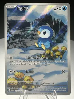 2025 Pokemon Phantasmal Flames Piplup Illustration Rare #098/094 - Image 3