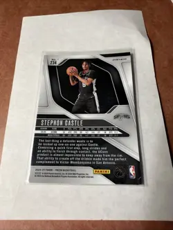 2024-25 PANINI PRIZM STEPHON CASTLE CRACKED ICE ROOKIE CARD #234 SPURS - Image 2