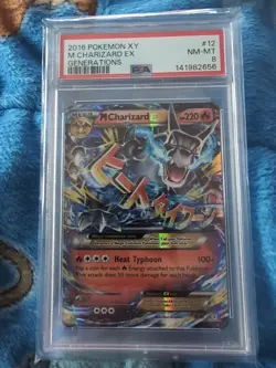 Pokemon TCG Mega M Charizard EX 12/83 Holo Ultra Rare Generations PSA 8 - Image 1