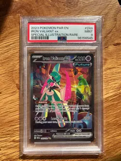 POKEMON PSA 9 2023 SV Paradox Rift Iron Valiant ex 249/182 SIR - Image 1