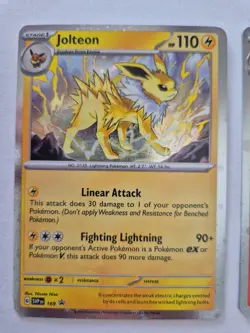 PRISMATIC EVOLUTIONS SV 169 JOLTEON SV167 FLAREON SV168 VAPOREON CARDS - Image 2