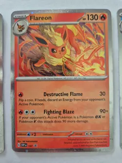 PRISMATIC EVOLUTIONS SV 169 JOLTEON SV167 FLAREON SV168 VAPOREON CARDS - Image 3