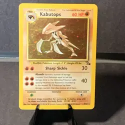 Pokemon TCG Kabutops 9/62 Fossil Holo Rare Unlimited VTG WOTC 1999 - Image 1