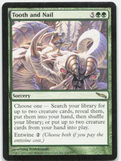 Tooth and Nail 134 Rare Mirrodin Magic: The Gathering Lightly Played - Image 1