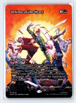 MTG Defense of the Heart (Borderless) #76 Marvel Universe Eternal-Legal - Image 1