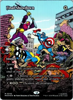 Final Showdown (Borderless) Foil M Marvel Universe Eternal-Legal 45 NM - Image 1
