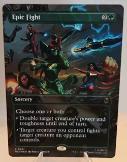 Epic Fight (Borderless) MTG Marvel Super Heroes Foil - Image 1