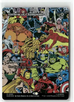 Anthem of Champions (Borderless) 85 Marvel Universe Eternal-Legal Magic: Foil NM - Image 1