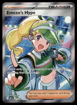 Emcee's Hype 220/182 Ultra Rare Destined Rivals Pokemon Holo Near Mint - Image 1