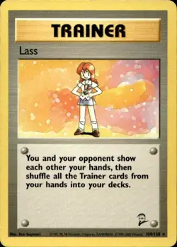Pokemon Lass Base Set 2 104/130 Light Play LP+ or Better - Image 1