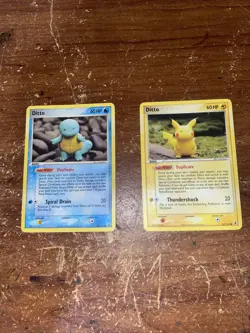 Pokemon TCG Lot Of 2 Ditto Pikachu And Squirtle - Image 1