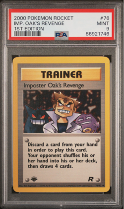 2000 POKEMON ROCKET 76 IMPOSTER OAK'S REVENGE 1ST EDITION MINT 9 - Image 1