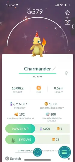 Pokemon Go Shiny Charmander Party Hat - Image 1