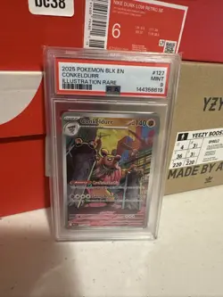 2025 POKEMON BLACK BOLT #127/086 CONKELDURR ILLUSTRATION RARE PSA 9 - Image 1