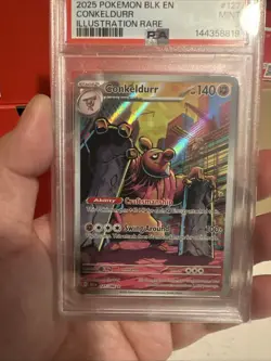2025 POKEMON BLACK BOLT #127/086 CONKELDURR ILLUSTRATION RARE PSA 9 - Image 5