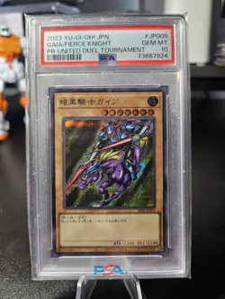 PSA 10 Yugioh Japanese Promo SBPR-JP009 Gaia the Fierce Knight United Duel - Image 1