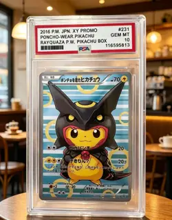 9PCS Pokemon cards Poncho-wearing Pikachu cards fans collection HOT - Image 2