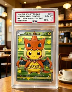 9PCS Pokemon cards Poncho-wearing Pikachu cards fans collection HOT - Image 5