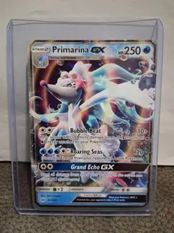 Primarina GX 42/149 - Sun & Moon Base Set - Ultra Rare Holo Pokemon Card NM - Image 1