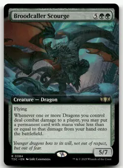 Broodcaller Scourge (Extended Art) #84 (NM) Tarkir Dragonstorm TDC Magic MTG - Image 1