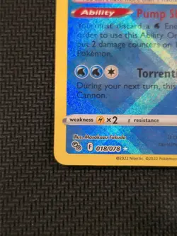 Radiant Blastoise 018/078 Pokemon GO Holo Near Mint!! - Image 5