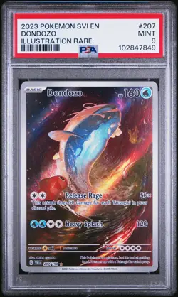 PSA 9 Dondozo 207/198 SV1 EN Scarlet & Violet Illustration Rare Pokemon Card - Image 1