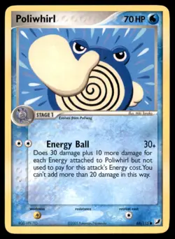 Poliwhirl 68 115 C Unseen Forces Pokemon MP - Image 1