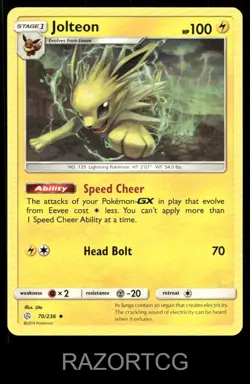 JOLTEON 70/236 UC COSMIC ECLIPSE POKEMON NM/M - Image 2