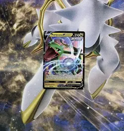 NM Pokemon Crown Zenith Rayquaza V Ultra Rare 100/159 - Image 1