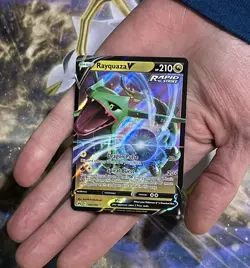 NM Pokemon Crown Zenith Rayquaza V Ultra Rare 100/159 - Image 3