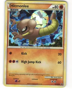Hitmonlee Cracked Ice Holo Pokemon TCG HGSS Black Star Promos HGSS25 LP - Image 1