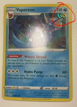 🌀🌀VAPOREON SWSH072 Pokemon Black Star Promo Holo HUGE HD GALAXY SWIRL🌀🌀 - Image 1