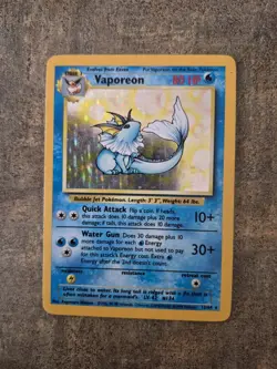 Pokemon TCG Vaporeon 12/64 Jungle Holo Rare Stage 1 80 HP English Vintage - Image 1