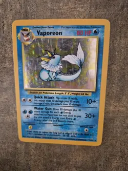 Pokemon TCG Vaporeon 12/64 Jungle Holo Rare Stage 1 80 HP English Vintage - Image 2