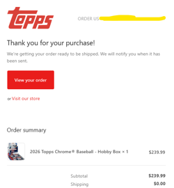 2026 Topps Chrome Baseball Hobby Box Factory Sealed PRESALE 100% AUTHENTIC - Image 2
