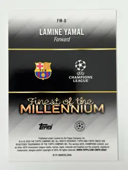 2025-26 Topps Finest UCC Lamine Yamal Finest Of The Millennium Insert #FM-6 - Image 2