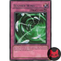 Yugioh Feather Wind DP1-EN029 Rare 1st Edition MP - Image 1