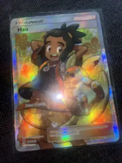 Pokemon Hau Trainer (Full Art) 144/145 Sm-Guardians Rising Holo (Near Mint) - Image 1