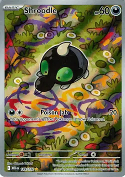 Shroodle Holo Illustration Rare ME01: Mega Evolution 149/132 NM - Image 1