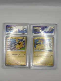 Pikachu 120/SV-P And Pikachu 197/SV-P Gym Promo Ace 10's Pokemon TCG Perfect Sub - Image 1