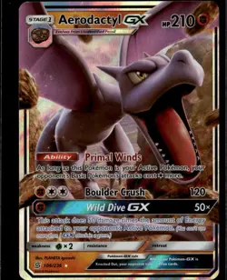 Aerodactyl GX Ultra Rare SM Unified Minds 106/236 Fighting Holofoil Pokemon Card - Image 1