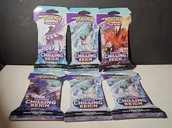 Pokemon Chilling Reign Sleeved Booster Pack (x 6) BRAND NEW FACTORY SEALED - Image 1