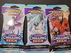 Pokemon Chilling Reign Sleeved Booster Pack (x 6) BRAND NEW FACTORY SEALED - Image 2